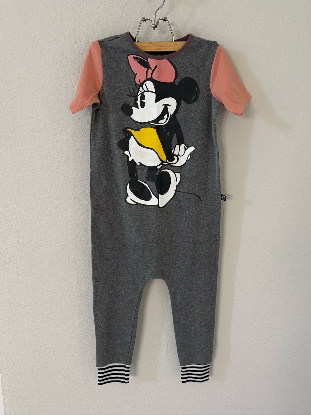 Rags Disney Minnie Mouse Grey and Pink Romper Size 5-6Y